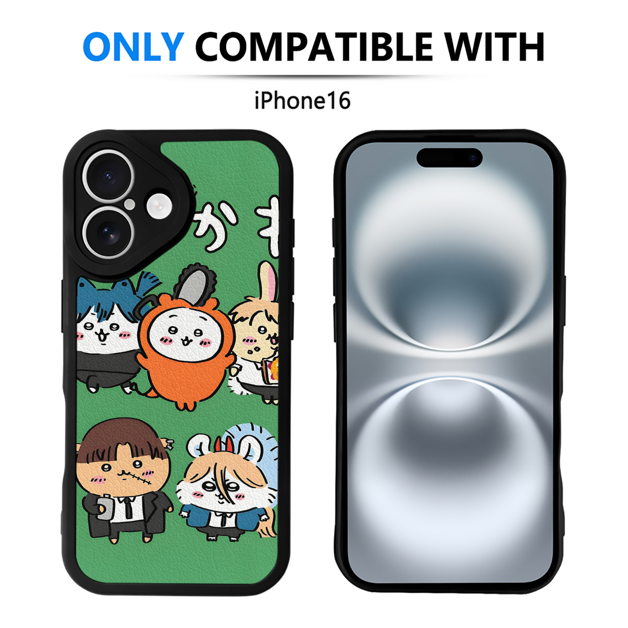 （画像用） ちいかわ Chii-kawa 【iPhone 16シリーズ対応】シリコンスマホケース（レザー調） 材質：シリコン